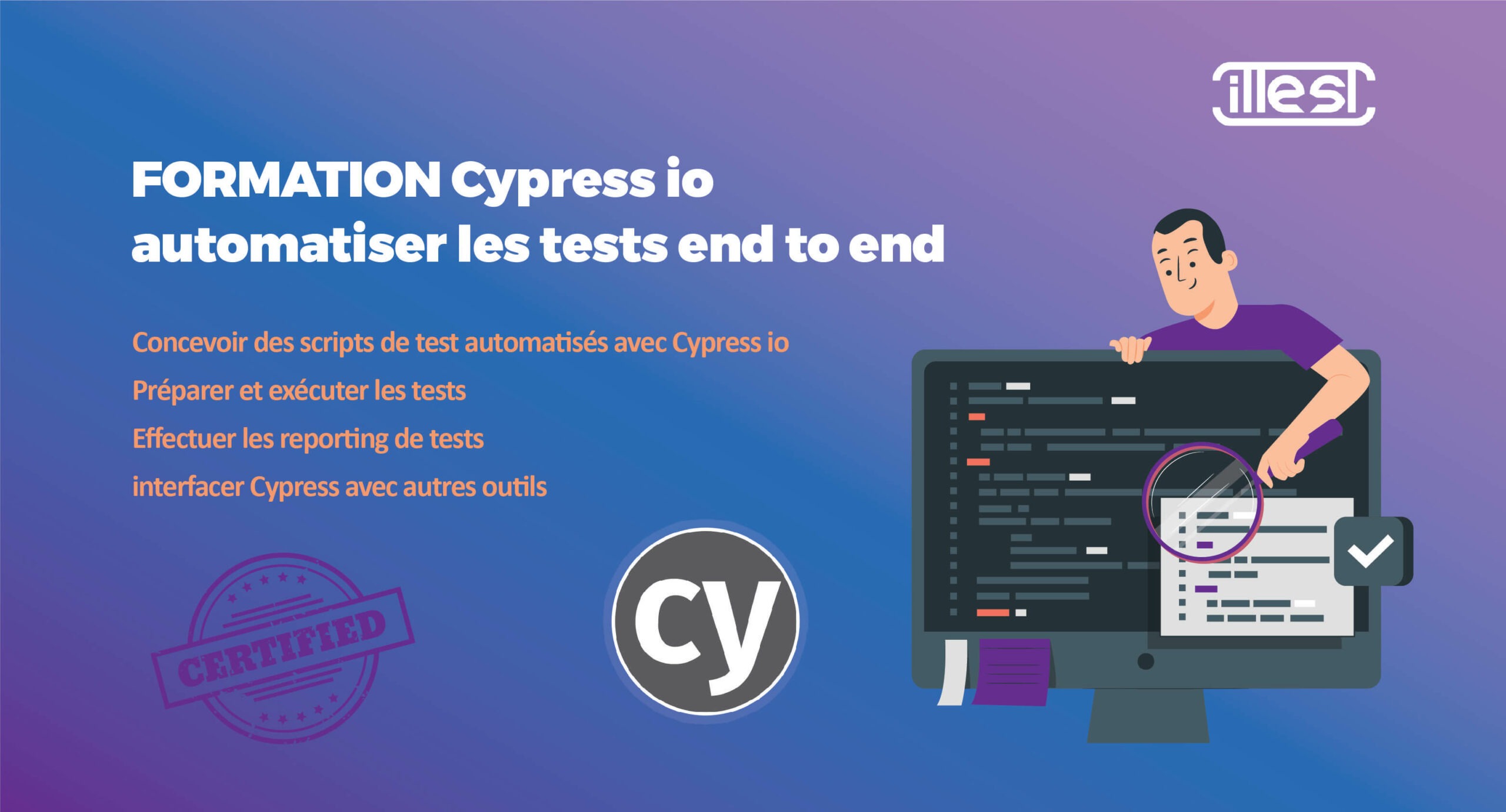 Formation Cypress io automatiser les tests end to end
